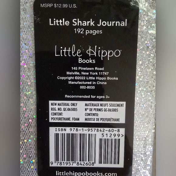 Little Shark Glitter Journal 192 pages New - Picture 4 of 9